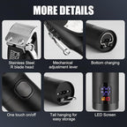 RESUXI Hair Clipper for Men T Blade Zero Gapped Nose Hair Trimmer Set, Professional Cordless Barber Clippers Hair Cutting Machine Haircut Grooming Kit,Black
