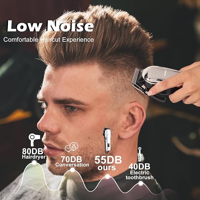 Hair Clippers for Men Cordless Clippers for Hair Cutting Rechargeable Beard Hair Trimmer LED Display Stocking Stuffers for Men