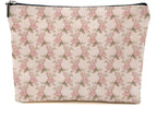 Watercolor Pink Flowers Makeup Bag Floral Cosmetic Bag Friend Friendship Gifts for Women Girls Sister Coworker Mom Botanical Travel Organizer Zipper Pouch Christmas Thanksgiving Birthday Gifts