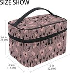 Makeup Bag, Poppy Flower Dancing Girl Travel Makeup Organizer Bag Cosmetic Cases Toiletry Bags for Girl Women Ladies