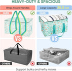 BALEINE 8-Pack Oversized Moving Bags with Reinforced Handles, Heavy-Duty Storage Tote for Clothes, Moving Supplies (Spring Stroll, 8-Pack)