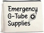 Emergency G-Tube Supplies Cosmetic Bag Gifts for Dietician Nurse Makeup Bag Zipper Makeup Pouch Critical Care Nursing Gift