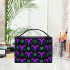 Makeup Bags, Goth Skull Makeup Organizer Bags Toiletry Bag Box Travel Cosmetic Bag Make Up Train Case for Women Teen Girl Ladies