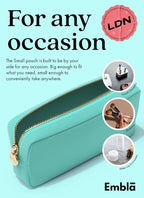Embla Makeup Bag Travel Cosmetics Pouch and Toiletry Bag, Nylon Zipper Pouch Purse, Cute Make Up Organizer Storage Tote for Women Girls, Travel Skincare Case, Small Makeup Bags, Cotton Candy