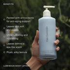 Oak Essentials Luminous Body Lotion | Hydrating Blue Tansy Body Cream with Rose Oil, Turmeric, Shea Butter and Coconut Oil, 1.33 Fl Oz (Travel Size)