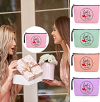 4Pcs Girls Trip Gifts Favors 2025 Weekend Bag Makeup Bag Weekender Bags for Women Sisters Niece Cosmetic Bag Zipper Pouch Wedding Bachelorette Party