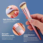 Bueart Design 16Pcs Makeup Brushes Set with Elegant Design Holder Case,Premium Ultra Soft Professional Make up Brushes for Foundation,Blush,Powder,Highlighter,Contour,Eyeshadow