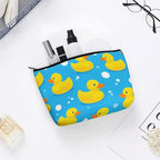 Women's Toiletry Bag, Travel Cosmetic Bag, Large Makeup Case, Yellow Rubber Duck Personality Fashion Zipper Cosmetic Case