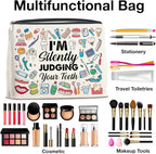 Dental Professional Makeup Bag - I'm Silently Judging Your Teeth Zipper Pouch for Caregivers & Graduates