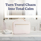 VANDEL Waterproof Hanging Toiletry Bag for Travelling, Hanging Makeup Bag, Cosmetic Travel Bags for Women Travel Toiletry Bags, Makeup Case Toiletries Organizer Hygiene Bathroom Shower Caddy