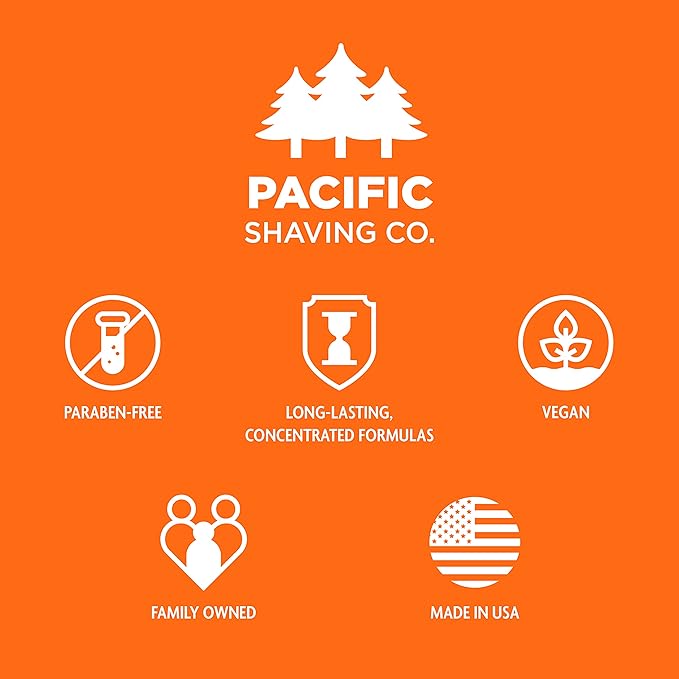 Pacific Shaving Company Natural Shaving Cream - Shea Butter + Vitamin E Shave Cream for Hydrated Sensitive Skin - Clean Formula for a Smooth, Anti-Redness + Irritation-Free Shave Cream (7 Oz, 2 Pack)