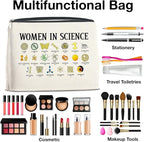 Makeup Bag Gifts for Science Teachers Science Lovers Woman in Science Cosmetic Bag Zipper Makeup Pouch