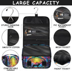 Travel Toiletry Bag for Women & Men Animal Colorful Deer Hanging Cosmetic Organizer Portable Waterproof Makeup Case Make Up Bag with Compartments Travel Essentials for Bathroom Shower