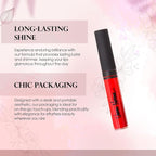 Lip Gloss, Moisturizing Lip Color with Shimmer for Long Lasting Shine, Lightweight Lip Stain, Girls Non-Sticky Lip Gloss with Aloe Vera, W/Vitamin C, E (Vera's Red)