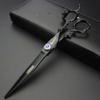 6/7/8/9-inch professional hair clipper set, stainless steel sharp hair clippers, hairdresser specific scissor(7-inch flat shear)