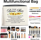 Bonus Mom Gifts Makeup Bag Gifts for Stepmom Step Mother Bonus Mom Cosmetic Bag Zipper Makeup Pouch