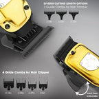 Karrte Professional Hair Clippers and Trimmer Set for Men, T-Shaper Trimmer & Foil Shaver, Nose & Ear Hair Trimmer, Cordless Clippers and Grooming Set, Hair Cutting Kit
