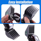 Extra Long Clipper Guards for Wahl 10 12 14 16 18 20 Hair Clipper Guards, 2.5 Inch Clipper Guides Attachments - 1.25" to 2.5", 6 Piece Set, Gray Color