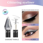 5 Pcs Liquid Eyeshadow Glitter Eyeliner Diamond Colorful Set with Shimmery and Waterproof Eye Shadow for Gift Eye Glitter Makeup (Type B)