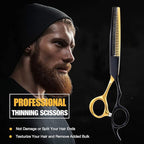 JASON 6'' Hair Thinning Scissors Professional Blending Shears Japanese Stainless Steel Texturizing Scissor Salon Home Shear for Men Women