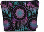 Dream Catcher Cosmetic Travel Bag For Toiletries, Native American Style Dreamcatcher Feathers Makeup Bag Toiletry Bags For Women, Flax Cosmetic Bags Make Up Bag Purse Toiletries Bag