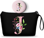 Birthday Friendship Womens Bridesmaid Proposal Coolest Gifts for Sister Teacher Coworkers Bride Personalized Travel Makeup Cosmetic Bag with Mirror Valentines Mothers Day Christmas Graduation J