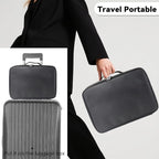 Travel Makeup Bag Makeup Cosmetic Train Case Organizer Portable Storage Bag with Adjustable Dividers for Cosmetics Makeup Brushes Toiletry Jewelry Black Medium