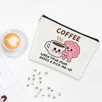 Coffee Gifts Makeup Bag Coffee Lover Gift Cosmetic Bag for Women Zipper Pouch Travel Toiletry Gifts for Birthday Christmas