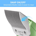 2 Pcs Size 3/4HT Detachable Dog Grooming Blades, Compatible with Andis, Oster A5, Wahl KM10 Series Clippers, Cut Length 19mm, Silver(3/4HT 19mm, 2 Packs)