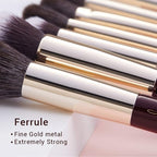 Jessup Makeup Brushes Set Professional, 25PCS Premium Natural Powder Foundation Eyeshadow Blending Concealer Blusher Highlight Labeled Brushes, T280
