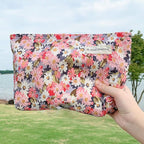 STARDW Aesthetic Floral Makeup Bag Cute Small Cosmetic Bags for Women Girls, Travel Toiletry Bag Large Capacity Zipper Makeup Pouch, Purse Organizer Pouches (Colorful Daisies)