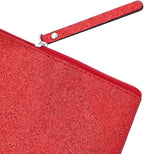 Celestial Glitter Makeup Pouch – Six Stunning Shades - Festive Cosmetic Bag (Aurora Red)