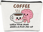 Coffee Gifts Makeup Bag Coffee Lover Gift Cosmetic Bag for Women Zipper Pouch Travel Toiletry Gifts for Birthday Christmas