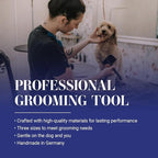Chris Christensen Big K Dog Slicker Brush for Dogs (Goldendoodles, Labradoodles, Poodles), Groom Like a Professional, Fluff Detangle Style, Saves Time Energy, Black, Medium