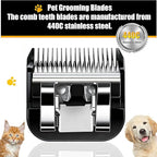Dog Grooming Clipper Blades Replacement Compatible with Andis Dog Clippers,Most OsterA5, Wahl KM Series Pet Clippers (Black(5FC))
