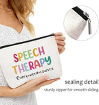Speech Therapy Gifts Speech Therapist Gift for Women, Speech Language Pathologist Cosmetic Bag - Speech Therapy Every Word Counts, Birthday Christmas Birthday Thanksgiving Gifts for SLP Makeup Bag