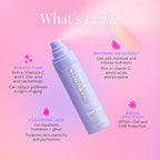 Naked Sundays SPF 50 Hydrating Glow Face Mist, Daily Facial Setting Spray & Sunscreen for Healthy Skin, Lightweight & Non-Greasy, with Hyaluronic Acid for All Skin Types, Makeup-Friendly(75ml)