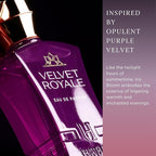 H HABIBI Velvet Royale Arabian Perfume for Women – 2.5 oz (75ML) Long Lasting Women's Fragrance, Fruity Floral Scent with Plum, Violet, Vanilla & Oud Notes