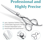 JASON Professional Hair Scissors Sword Blade Barber Scissor 6.0" Razor Edge Hair Cutting Shears Japanese Stainless Steel for Salon Home Kid Men Women