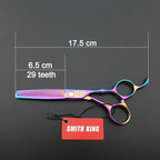 6.0 Inches Professional hair cutting thinning scissors set with razor (Rainbow)
