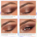 evpct 8 Colors Cream Eye Shadow Palette Makeup for Older Women, Nude Rose Pink Coffee Beige Brown Matte Shimmer Glitter Metallic Dual Eyeshadow Palette Pot creme, Eye Brightener Makeup Highlighter