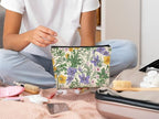 Vintage Cottagecore Summer Wild Flowers Botanical Herbs Makeup Bag,Colorful Floral Cosmetic Bag Best Gift Idea for Flower Lovers Girls Women Mom,Birthday Gifts for Girls,Mother's Day Gifts for Mom