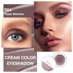 evpct Single Cream Eye Shadow Palette Pot Makeup for Older Women, Taupe Mauve Shimmer Glitter Metallic Monochrome Cream to Powder Eyeshadow Palette Eye Brightener, High Pigment Waterproof Blendable