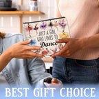 Ballet Gifts Makeup Bag for Women Girls Daughter, Inspirational Appreciation Gifts for Dancers Teacher Coach Birthday Christmas Friendship Cosmetic Bag with Zipper Travel Toiletry Pouch for Purse