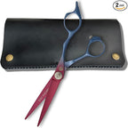 6 Inch Hair Shears Set - Rainbow Color Hair Cutting Scissors and Texturizing Shears - 440C Stainless Steel With Titanium Coating - Convex Blades for Wet or Dry Hair (Hair Cutting Shears)