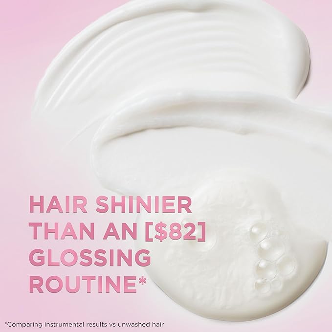 L'Oreal Paris Glossing Sulfate Free Shampoo and Conditioner Set with Glycolic Acid, Hair Care for Lasting Shine and Smoothness for Dull, Dry Hair, EverPure, 1 Kit