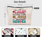 IWXYI Cna Bag,Western CNA Because Nurses Need Heroes Makeup Bag,Nurse Life Make up Bag