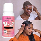 Dolahair Lace Glue Kit - Complete Set with Lace Tint Mousse, Wig Installation & Melting Spray (Dark Brown)
