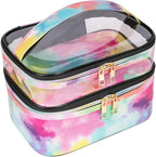 Cosmetic Bag Makeup Bag Travel Cosmetic Bags for Women Makeup bags Cases Portable Waterproof Foldable (Tie-Dye)