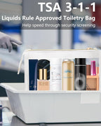 Small Clear Makeup Bag, Waterproof Clear Travel Toiletry Bag Case Cosmetic Bag with Zipper Small Makeup Pouch Travel Bags for Toiletries Travel Essentials Car Organizer